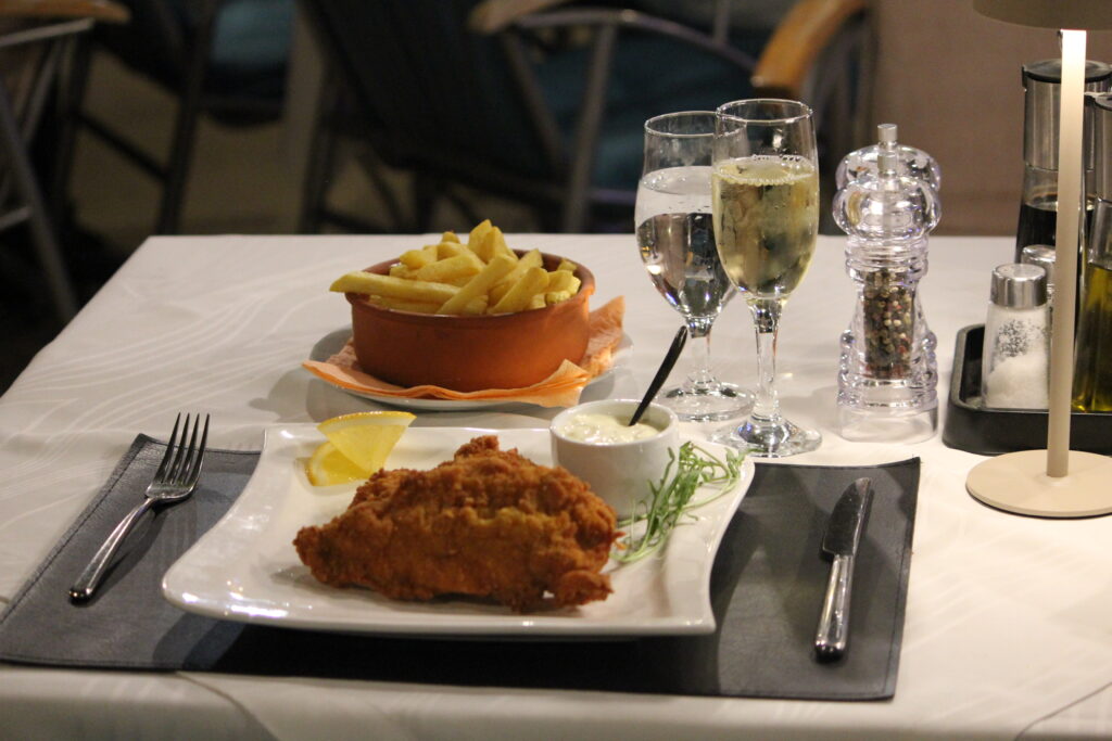 dinner served on a table with drinks