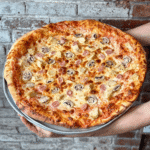 cappriciosa pizza served