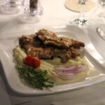 chicken drumstick served