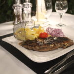 stuffed burger served